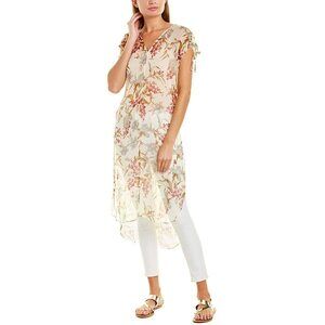 Vince Camuto women' Bloom Wildflower Tunic Cover Up In Peach Bellini Size S $139